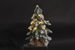 DKD Home Decor Arbol Navidad Tradicional Verde Blanco 22 x 40 x 22 cm (2 Unidades) PVC