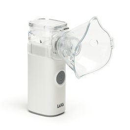 Laica Nebulizador por Ultrasonidos NE2012 Portátil y Silencioso, con Batería USB-C, Incluye Máscara Adulto y Pediátrica