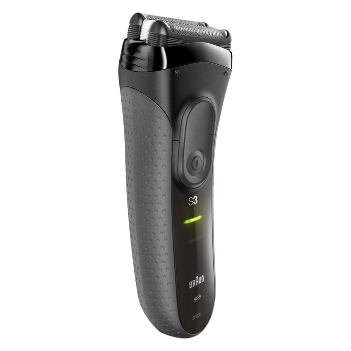 Braun Series 3 ProSkin 3000s - Máquina de Afeitar Eléctrica Recargable con 3 Cabezales, 2 SensoFoil, LED, A Prueba de Agua, Negro (AC/Batería)