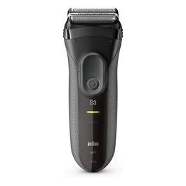 Braun Series 3 ProSkin 3000s - Máquina de Afeitar Eléctrica Recargable con 3 Cabezales, 2 SensoFoil, LED, A Prueba de Agua, Negro (AC/Batería)