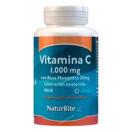 NATURBITE Vitamina C 1000Mg con Rosa Mosqueta 60 Comprimidos