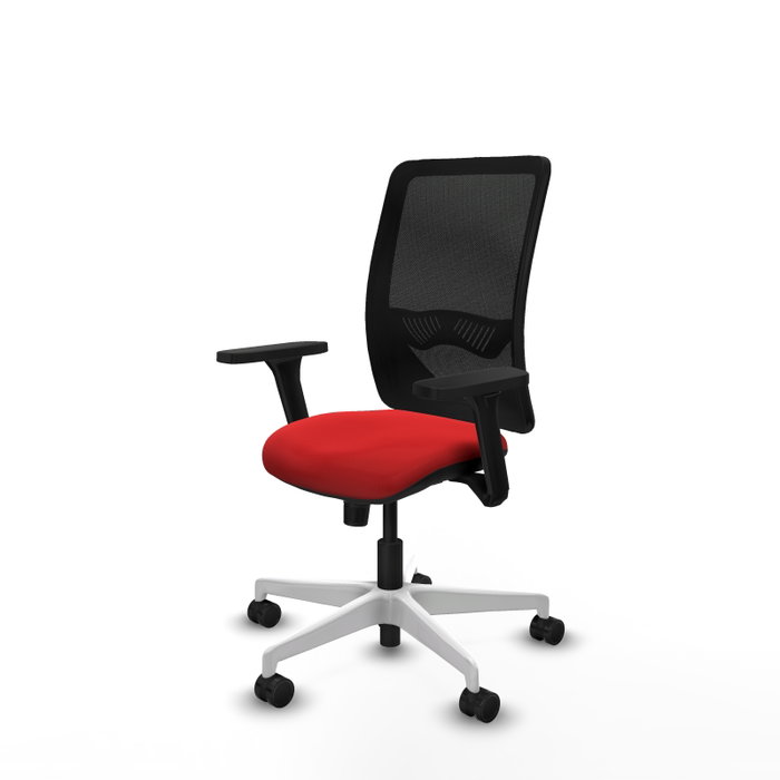PIQUERAS Y CRESPO Silla de oficina Zulema con mecanismo Sincro Rojo y Negro