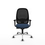 PIQUERAS Y CRESPO Silla de oficina Cilanco Azul marino y Negro con mecanismo Sincro