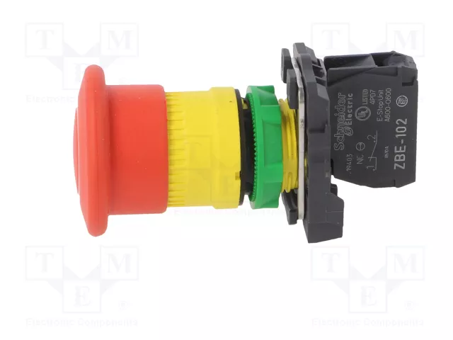 Schneider Electric Interruptor de Emergencia Harmony XB5 22mm Rojo NC