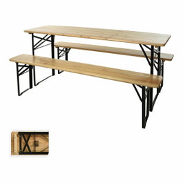 Basics Conjunto de jardín de 3 piezas de madera