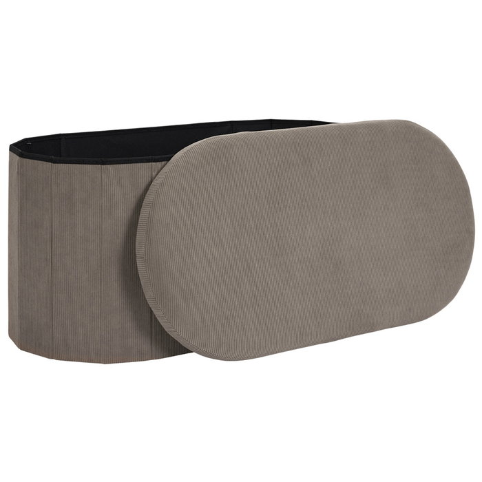 Home Deco Factory Banco-puf Plegable Jules Taupé Home Deco Factory Banco-puf Plegable Jules Taupé
