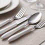 Pradel Set de 24 Cubiertos Vibrato Blanco con Mango de PP