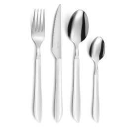 Pradel Set de 24 Cubiertos Vibrato Blanco con Mango de PP