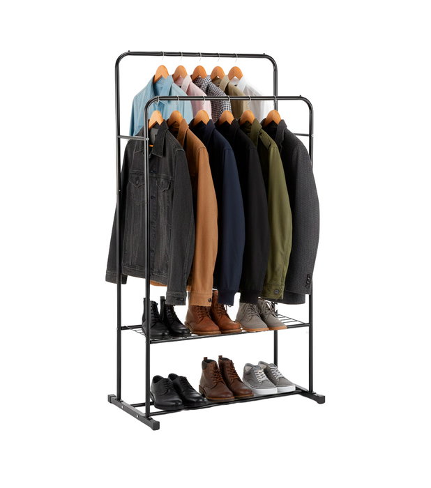 Inde Perchero de Metal Doble Ajustable en Altura 81 x 50 x 125-150 cm Confortime (4 Unidades)