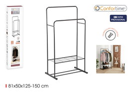 Inde Perchero de Metal Doble Ajustable en Altura 81 x 50 x 125-150 cm Confortime (4 Unidades)