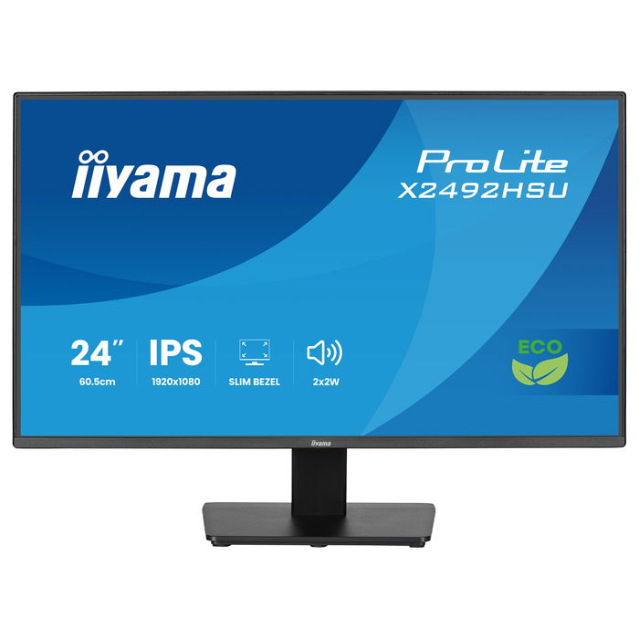 IIYAMA Monitor Pro Lite X2492HSU-B1 Negro, 24 Pulgadas, Full HD, 75Hz, 1ms, HDMI, VGA, Altavoces