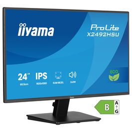 IIYAMA Monitor Pro Lite X2492HSU-B1 Negro, 24 Pulgadas, Full HD, 75Hz, 1ms, HDMI, VGA, Altavoces