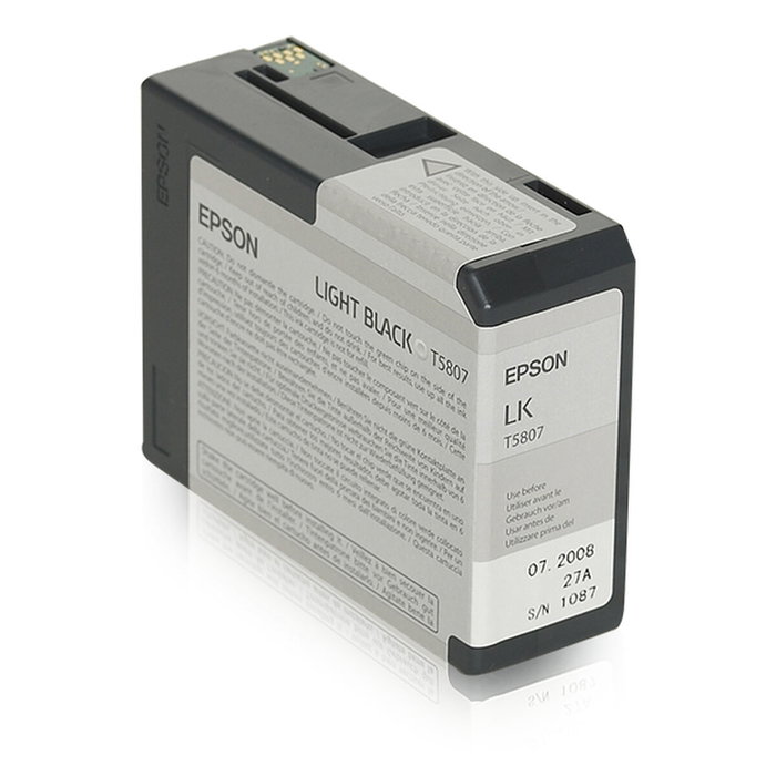 Epson Cartucho T580700 Gris (Negro claro) 80ml para Stylus Pro 3800/3880 Epson Cartucho T580700 Gris (Negro claro) 80ml para Stylus Pro 3800/3880