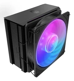 Cooler Master Hyper 212 3DHP Black ARGB - Ventilador Refrigerador CPU Aire 120 mm, Negro, para LGA 1700/1200/115x y AM4/AM5, 107.2 m³/h, PWM, RGB, may-t2hp-217pa-r1