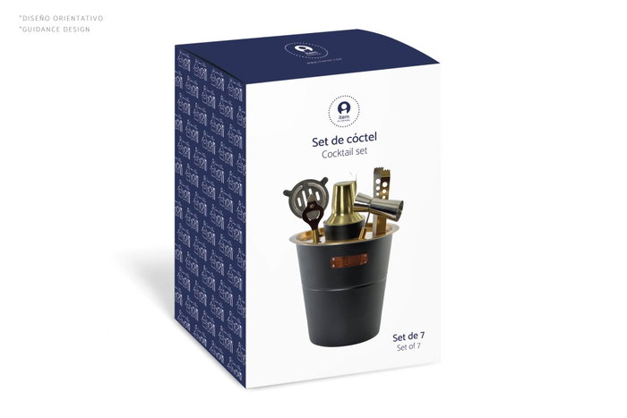 DKD Home Decor Set de Coctelería de 5 Piezas Inox Dorado 500ml DKD Home Decor Set de Coctelería de 5 Piezas Inox Dorado 500ml