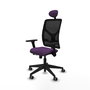 PIQUERAS Y CRESPO Silla de oficina Motilla con mecanismo Sincro/Traslack, Morado y Negro