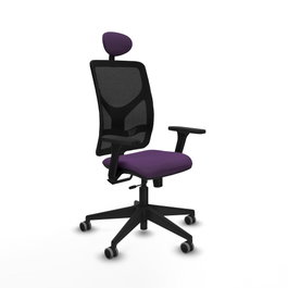 PIQUERAS Y CRESPO Silla de oficina Motilla con mecanismo Sincro/Traslack, Morado y Negro
