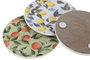 DKD Home Decor Set de 4 Posavasos de Madera de 10x10 cm en Colores Surtidos