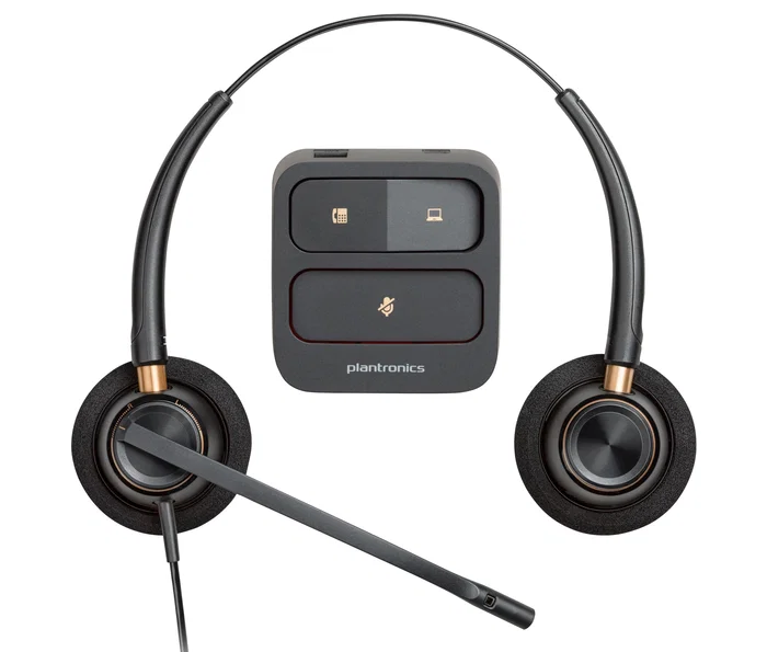 Poly EncorePro 520 Binaural Headset con Quick Disconnect, Negro