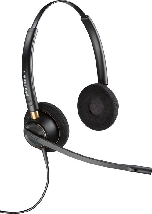 Poly EncorePro 520 Binaural Headset con Quick Disconnect, Negro
