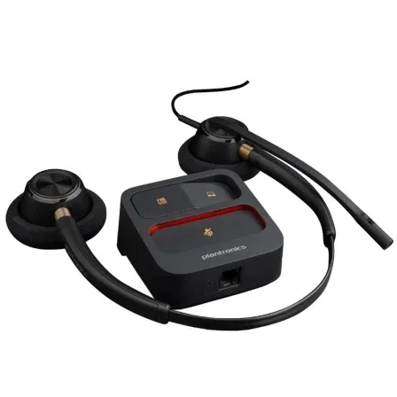 Poly Auriculares para Call Center EncorePro 520 QD Negro con Micrófono Cancelación Ruido, Compatible Microsoft Teams, Ref: 783P7AA