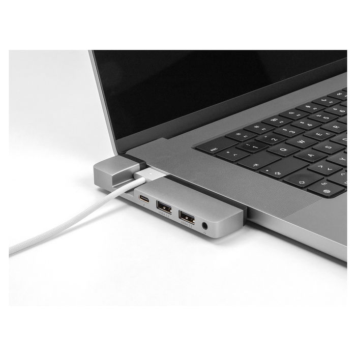 DeLOCK Docking Station Thunderbolt 4 para MacBook Pro/Air con 5K 100W PD, Hub 10 Gbps, LAN, Audio, Negro/Gris