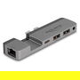 DeLOCK Docking Station Thunderbolt 4 para MacBook Pro/Air con 5K 100W PD, Hub 10 Gbps, LAN, Audio, Negro/Gris