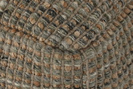 DKD Home Decor Reposapies Turquesa 45 x 45 x 45 cm Tejido a Mano