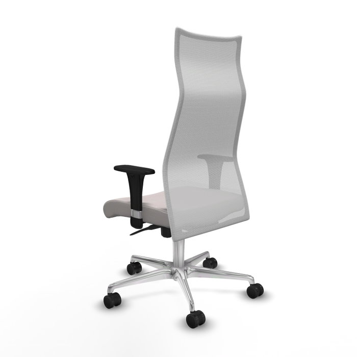 PIQUERAS Y CRESPO Sillón Albacete Blanco con Mecanismo Sincro y Base de Aluminio PIQUERAS Y CRESPO Sillón Albacete Blanco con Mecanismo Sincro y Base de Aluminio