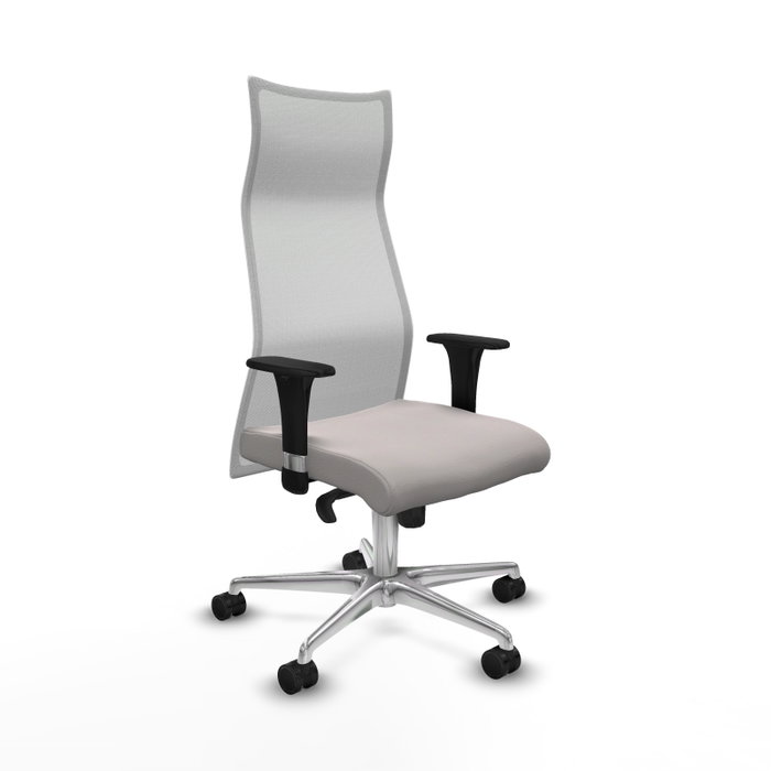 PIQUERAS Y CRESPO Sillón Albacete Blanco con Mecanismo Sincro y Base de Aluminio PIQUERAS Y CRESPO Sillón Albacete Blanco con Mecanismo Sincro y Base de Aluminio