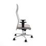 PIQUERAS Y CRESPO Sillón Albacete Blanco con Mecanismo Sincro y Base de Aluminio