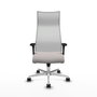 PIQUERAS Y CRESPO Sillón Albacete Blanco con Mecanismo Sincro y Base de Aluminio