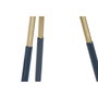 DKD Home Decor Mesita Auxiliar de Hierro Dorado y Azul, Set de 2