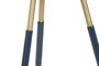 DKD Home Decor Mesita Auxiliar de Hierro Dorado y Azul, Set de 2