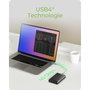ICY BOX IB-1920M-C42 Caja externa para SSD M.2 NVMe USB4 40 Gbps Negro