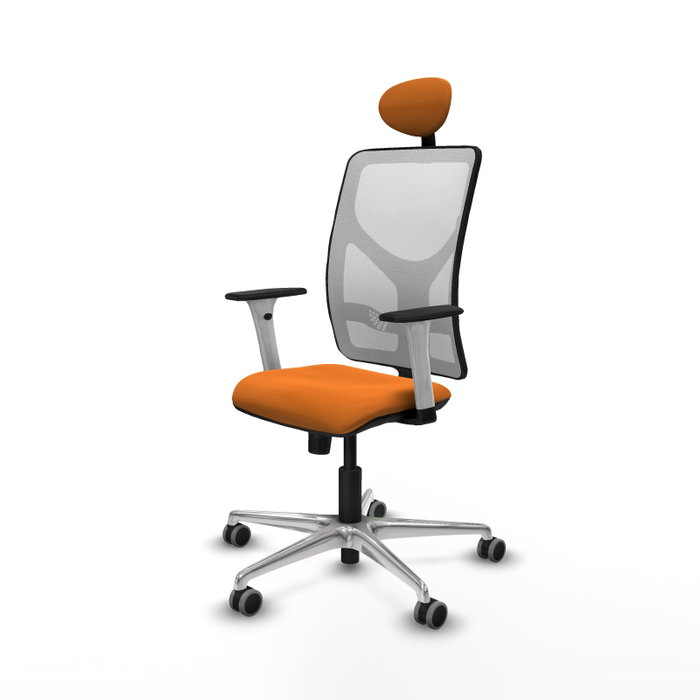 PIQUERAS Y CRESPO Silla de oficina Motilla Naranja y Blanco PIQUERAS Y CRESPO Silla de oficina Motilla Naranja y Blanco