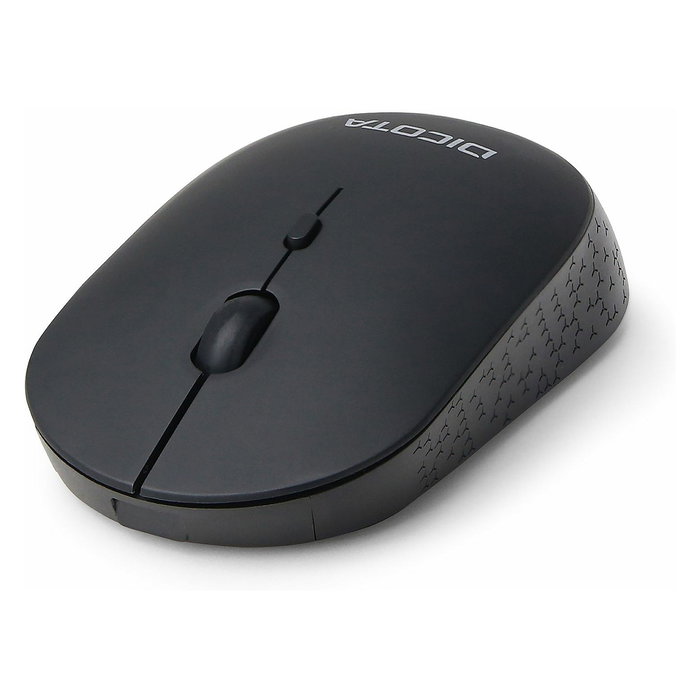 DICOTA Ratón Inalámbrico SILENT V2 Negro - RF, 1 Rueda de Desplazamiento, Para Oficina