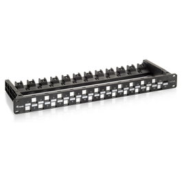 Equip Patch panel Cat6a 24 puertos 1U Negro