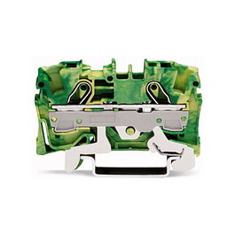 WAGO 2006-1207 Conector de protección de conductor de 2 polos, 6 mm