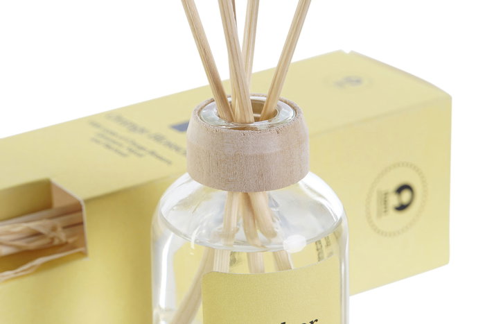 DKD Home Decor Ambientador Mikado Básico Amarillo 4 x 20 x 4 cm (6 Unidades)