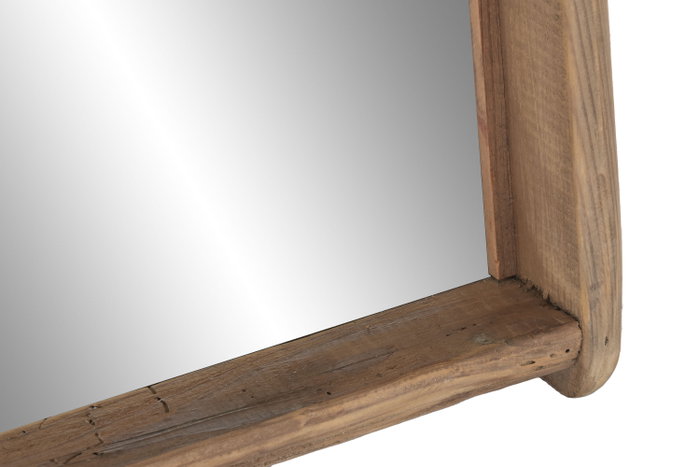 DKD Home Decor Espejo de Pared de Madera Reciclada y Cristal Natural 60x70 cm