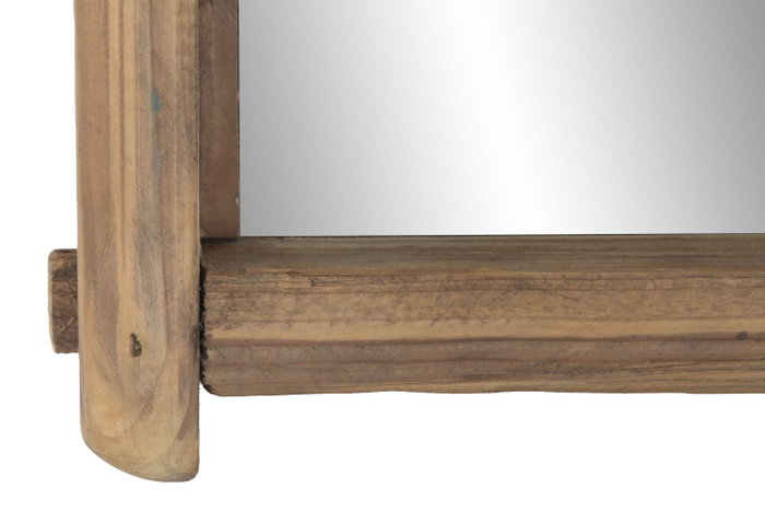 DKD Home Decor Espejo de Pared de Madera Reciclada y Cristal Natural 60x70 cm