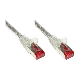 GoodConnections Patchkabel Cat.6 S/FTP, 0.5m, Transparente, 250MHz, PVC, para 10/100/1000Base-T(X), RJ-45 Macho