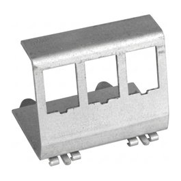 EFB Elektronik Soporte para 3 módulos Keystone para carril DIN, Acero inoxidable