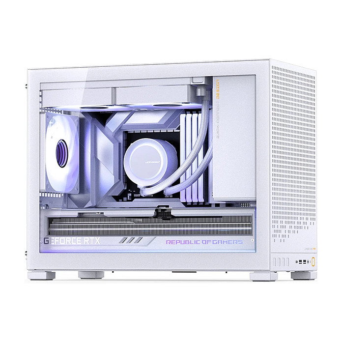 Jonsbo D32 PRO Blanco PC-Gehäuse Mini mATX con Vidrio Templado