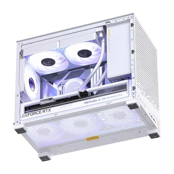 Jonsbo D32 PRO Blanco PC-Gehäuse Mini mATX con Vidrio Templado