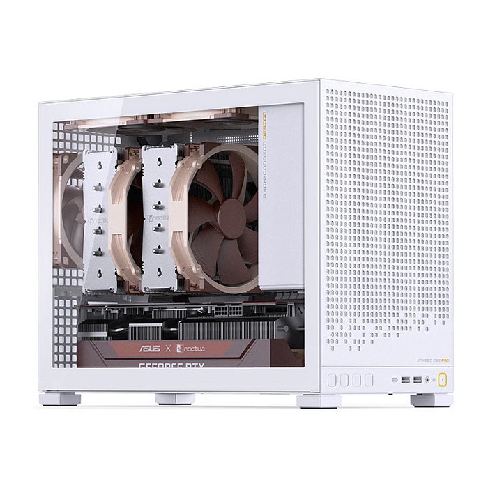 Jonsbo D32 PRO Blanco PC-Gehäuse Mini mATX con Vidrio Templado