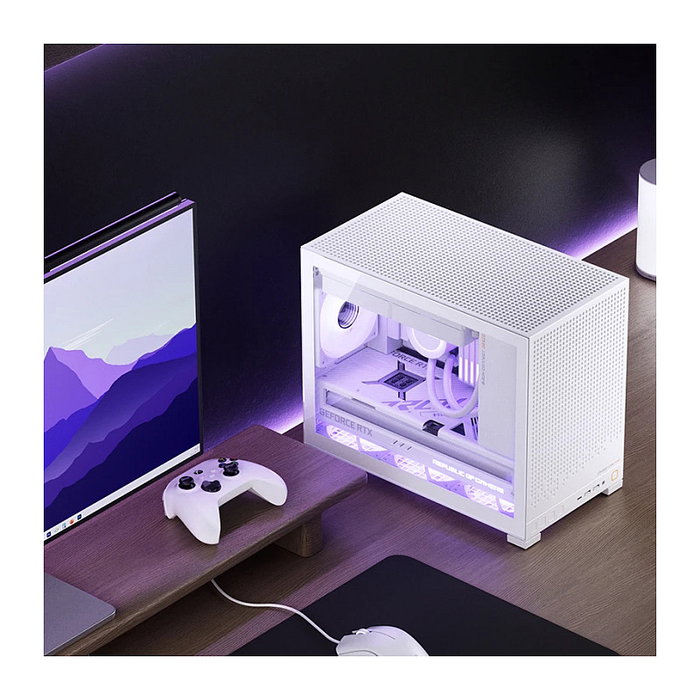 Jonsbo D32 PRO Blanco PC-Gehäuse Mini mATX con Vidrio Templado