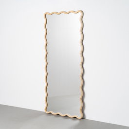 Espejo Marrón Claro Madera Paulonia 80 X 3 X 180 cm