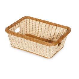 GET - WB-1515-TT - Cesta rectangular con asas - 47 x 34,3 x 17,2 cm - Beige